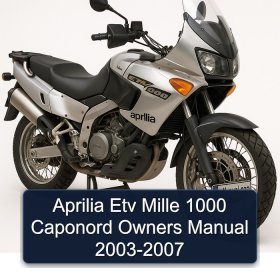 Aprilia Etv Mille 1000 Caponord Owners Manual 2003-2007
