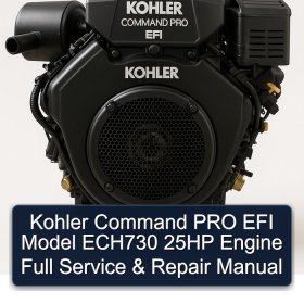 Kohler Command PRO EFI Model ECH730 25HP Engine Full Service & Repair Manual