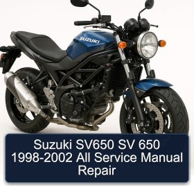 Suzuki SV650 SV 650 1998-2002 All Service Manual Repair
