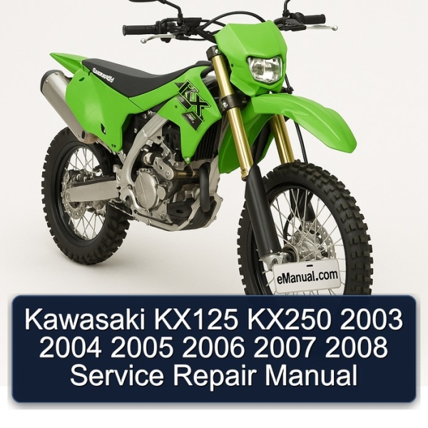 Kawasaki KX125 KX250 2003 2004 2005 2006 2007 2008 Service Repair Manual