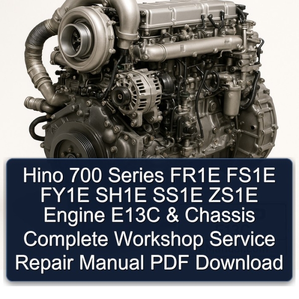 Hino 700 Series FR1E FS1E FY1E SH1E SS1E ZS1E Engine E13C & Chassis Complete Workshop Service Repair Manual PDF Download