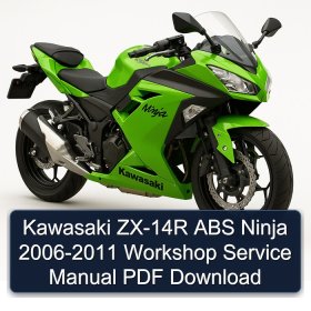 Kawasaki ZX-14R ABS Ninja 2006-2011 Workshop Service Manual PDF Download