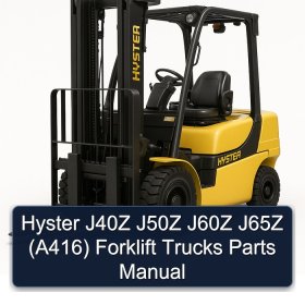 Hyster J40Z J50Z J60Z J65Z (A416) Forklift Trucks Parts Manual