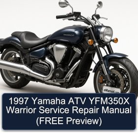 1997 Yamaha ATV YFM350X Warrior Service Repair Manual (FREE Preview)