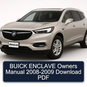 BUICK ENCLAVE Owners Manual 2008-2009 Download PDF
