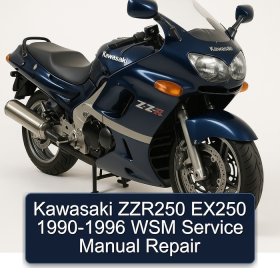 Kawasaki ZZR250 EX250 1990-1996 WSM Service Manual Repair