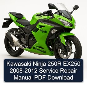 Kawasaki Ninja 250R EX250 2008-2012 Service Repair Manual PDF Download