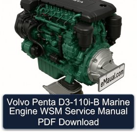 Volvo Penta D3-110i-B Marine Engine WSM Service Manual PDF Download