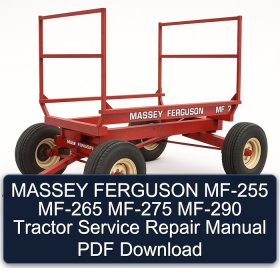 MASSEY FERGUSON MF-255 MF-265 MF-275 MF-290 Tractor Service Repair Manual PDF Download