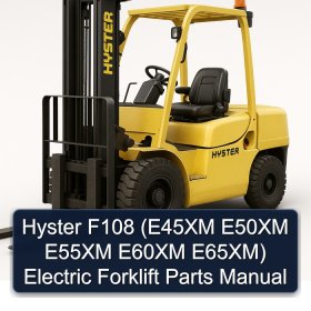 Hyster F108 (E45XM E50XM E55XM E60XM E65XM) Electric Forklift Parts Manual