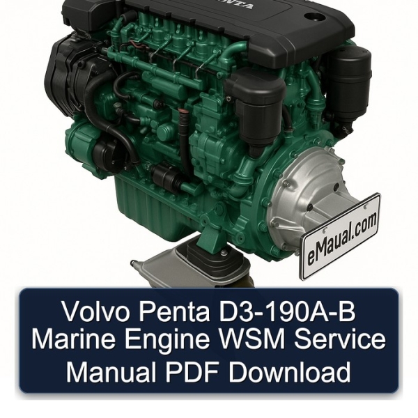 Volvo Penta D3-190A-B Marine Engine WSM Service Manual PDF Download