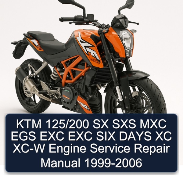 KTM 125/200 SX SXS MXC EGS EXC EXC SIX DAYS XC XC-W Engine Service Repair Manual 1999-2006