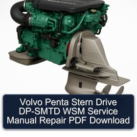 Volvo Penta Stern Drive DP-SMTD WSM Service Manual Repair PDF Download