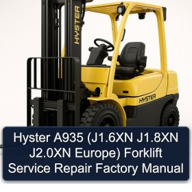 Hyster A935 (J1.6XN J1.8XN J2.0XN Europe) Forklift Service Repair Factory Manual