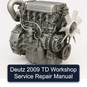 Deutz 2009 TD Workshop Service Repair Manual