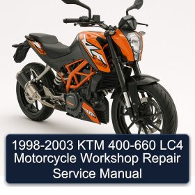 1998-2003 KTM 400-660 LC4 Motorcycle Workshop Repair Service Manual