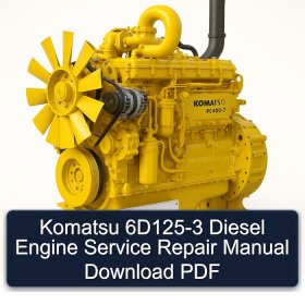 Komatsu 6D125-3 Diesel Engine Service Repair Manual Download PDF
