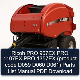 Ricoh PRO 907EX PRO 1107EX PRO 1357EX (product code D059 D060 D061) Parts List Manual PDF Download