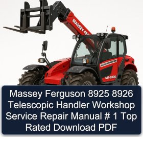 Massey Ferguson 8925 8926 Telescopic Handler Workshop Service Repair Manual # 1 Top Rated Download PDF