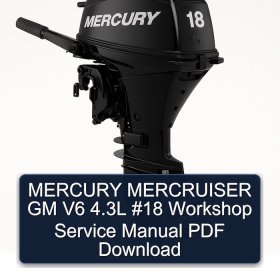 MERCURY MERCRUISER GM V6 4.3L #18 Workshop Service Manual PDF Download