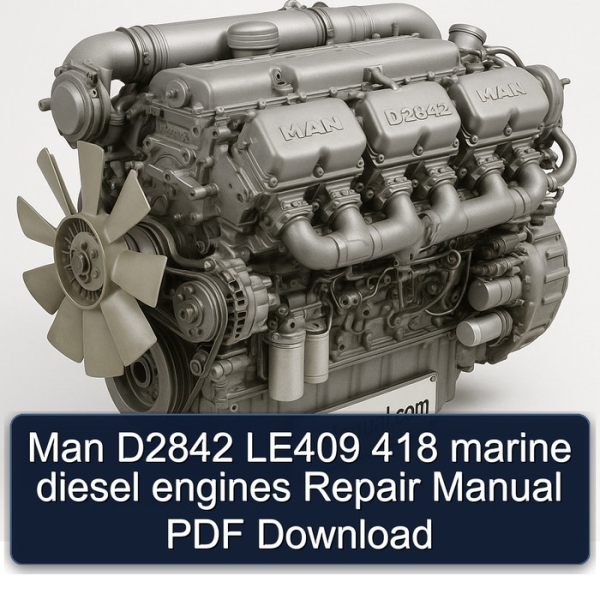Man D2842 LE409 418 marine diesel engines Repair Manual PDF Download