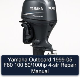 Yamaha Outboard 1999-05 F80 100 80/100hp 4-str Repair Manual