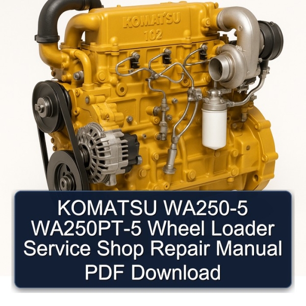 KOMATSU WA250-5 WA250PT-5 Wheel Loader Service Shop Repair Manual PDF Download