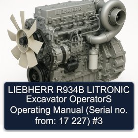 LIEBHERR R934B LITRONIC Excavator OperatorS Operating Manual (Serial no. from: 17 227) #3