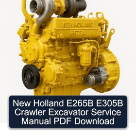 New Holland E265B E305B Crawler Excavator Service Manual PDF Download