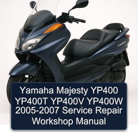 Yamaha Majesty YP400 YP400T YP400V YP400W 2005-2007 Service Repair Workshop Manual