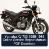 Yamaha XJ 700 1985-1986 Online Service Repair Manual PDF Download