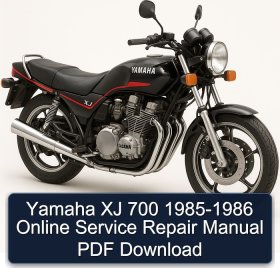 Yamaha XJ 700 1985-1986 Online Service Repair Manual PDF Download