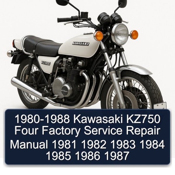 1980-1988 Kawasaki KZ750 Four Factory Service Repair Manual 1981 1982 1983 1984 1985 1986 1987