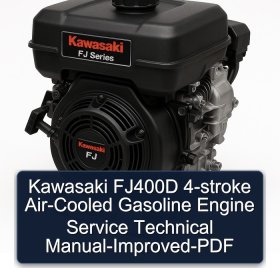 Kawasaki FJ400D 4-stroke Air-Cooled Gasoline Engine Service Technical Manual-Improved-PDF