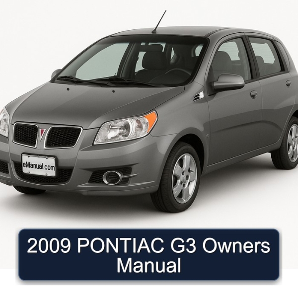 2009 PONTIAC G3 Owners Manual