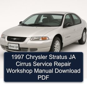 1997 Chrysler Stratus JA Cirrus Service Repair Workshop Manual Download PDF