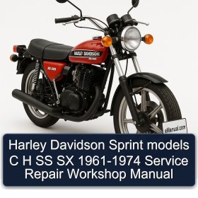 Harley Davidson Sprint models C H SS SX 1961-1974 Service Repair Workshop Manual