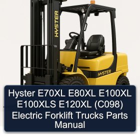 Hyster E70XL E80XL E100XL E100XLS E120XL (C098) Electric Forklift Trucks Parts Manual