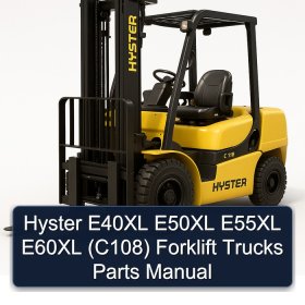 Hyster E40XL E50XL E55XL E60XL (C108) Forklift Trucks Parts Manual