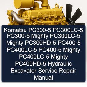Komatsu PC300-5 PC300LC-5 PC300-5 Mighty PC300LC-5 Mighty PC300HD-5 PC400-5 PC400LC-5 PC400-5 Mighty PC400LC-5 Mighty PC400HD-5 Hydraulic Excavator Service Repair Manual