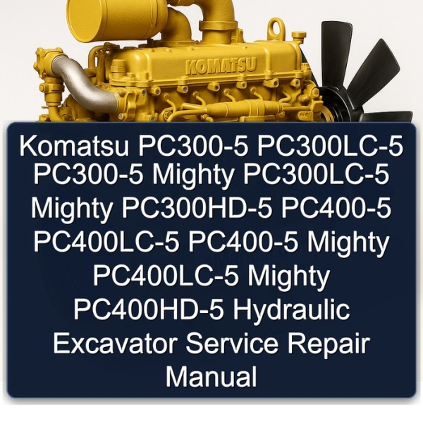 Komatsu PC300-5 PC300LC-5 PC300-5 Mighty PC300LC-5 Mighty PC300HD-5 PC400-5 PC400LC-5 PC400-5 Mighty PC400LC-5 Mighty PC400HD-5 Hydraulic Excavator Service Repair Manual
