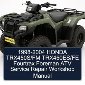 1998-2004 HONDA TRX450S/FM TRX450ES/FE Fourtrax Foreman ATV Service Repair Workshop Manual