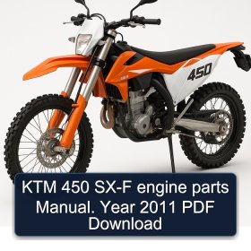 KTM 450 SX-F engine parts Manual. Year 2011 PDF Download