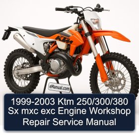1999-2003 Ktm 250/300/380 Sx mxc exc Engine Workshop Repair Service Manual