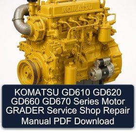 KOMATSU GD610 GD620 GD660 GD670 Series Motor GRADER Service Shop Repair Manual PDF Download