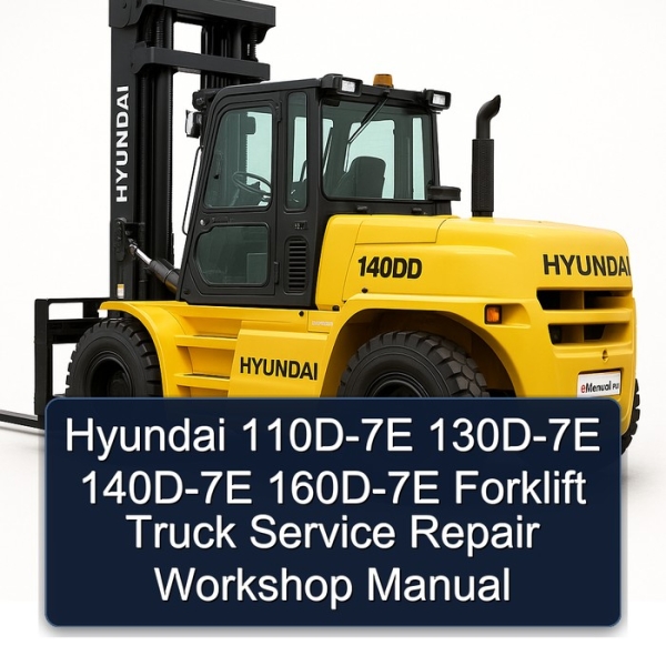 Hyundai 110D-7E 130D-7E 140D-7E 160D-7E Forklift Truck Service Repair Workshop Manual