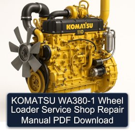 KOMATSU WA380-1 Wheel Loader Service Shop Repair Manual PDF Download