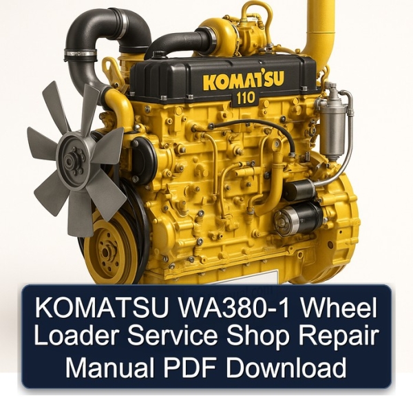 KOMATSU WA380-1 Wheel Loader Service Shop Repair Manual PDF Download