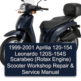 1999-2001 Aprilia 120-154 Leonardo 120S-154S Scarabeo (Rotax Engine) Scooter Workshop Repair & Service Manual
