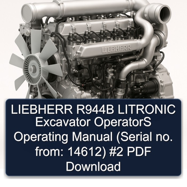 LIEBHERR R944B LITRONIC Excavator OperatorS Operating Manual (Serial no. from: 14612) #2 PDF Download